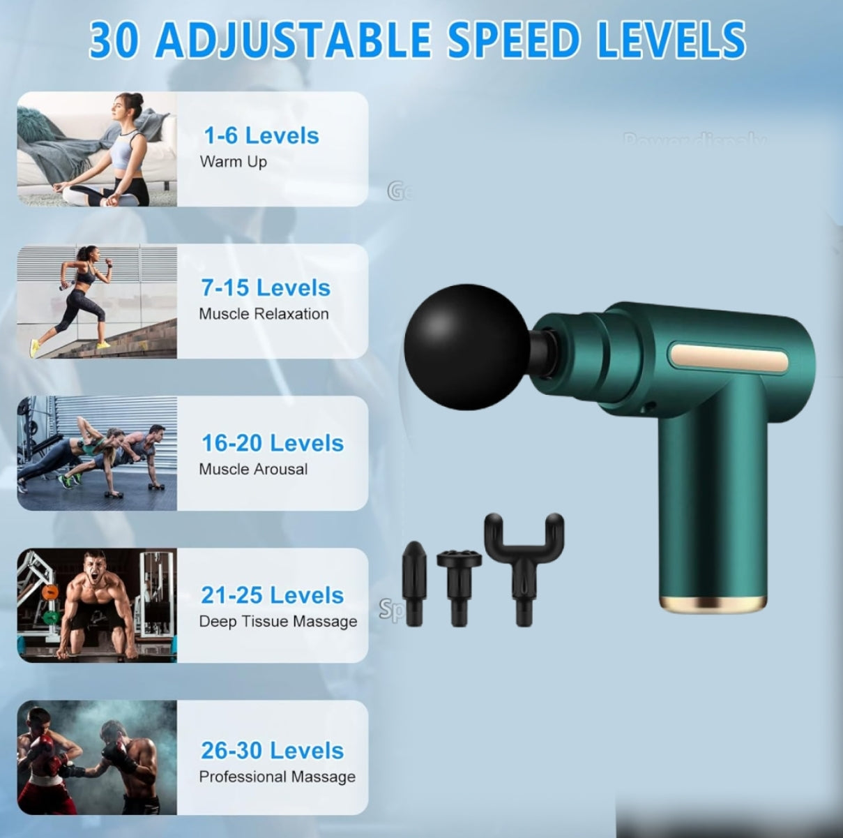 Deep Tissue Massager - 2500mAh longer battery life