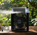 Portable Air Cooler Fan - outdoor lifestyle with USB cable