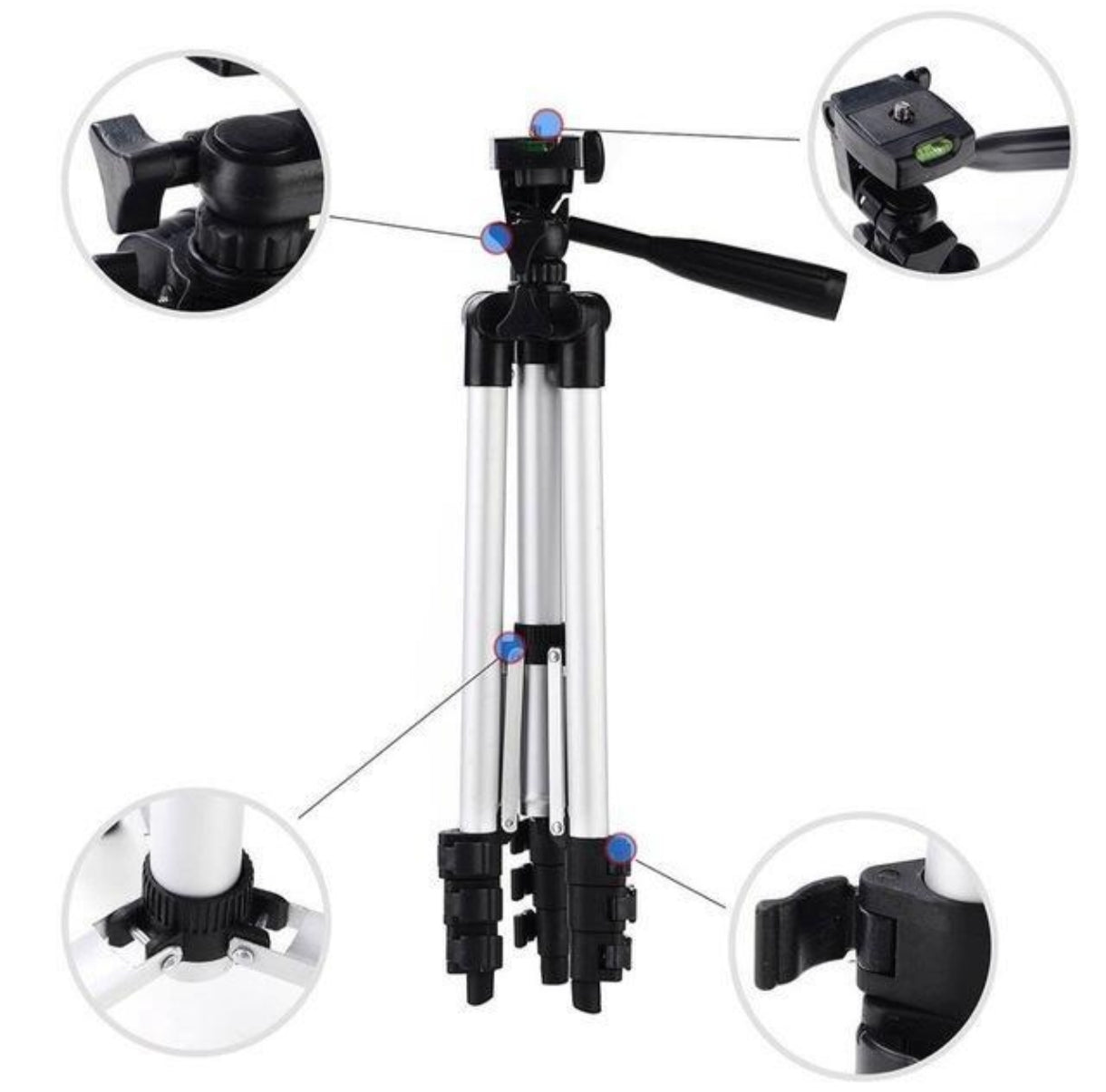 Portable Camera Tripod - product detail with close-up features