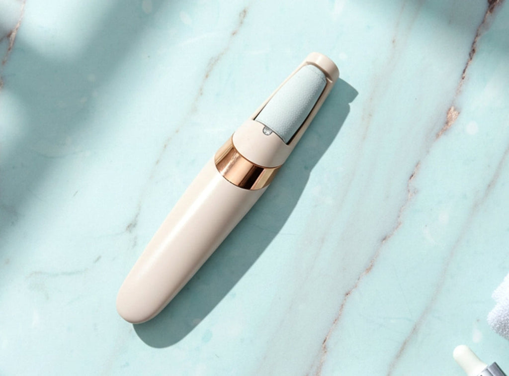 Electric Pedicure Rechargeable - in use with accessories
