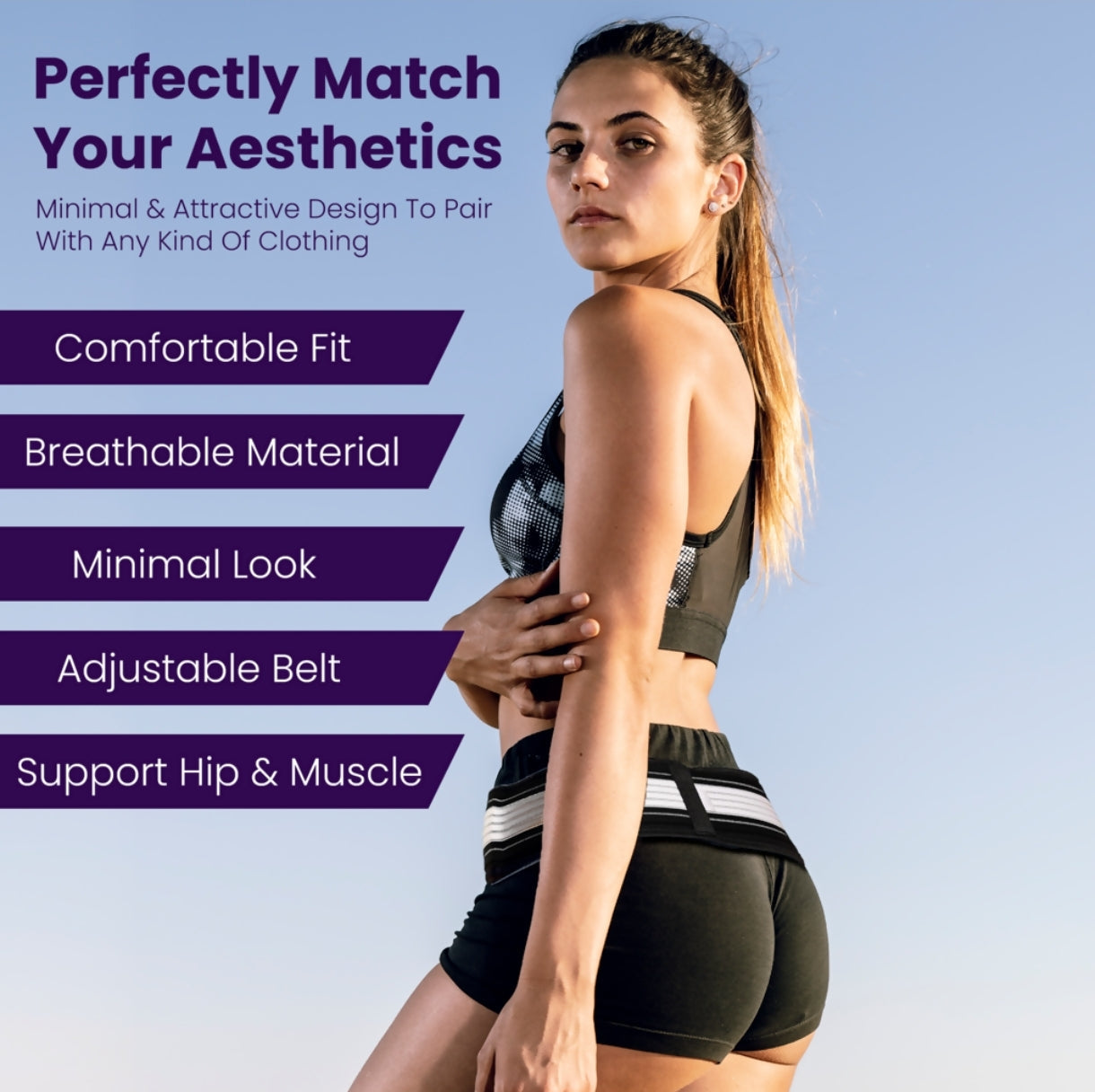 Hip Support Belt - anti-slip design