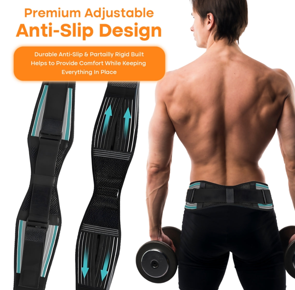 Lower Back Support Belt - anti-slip design