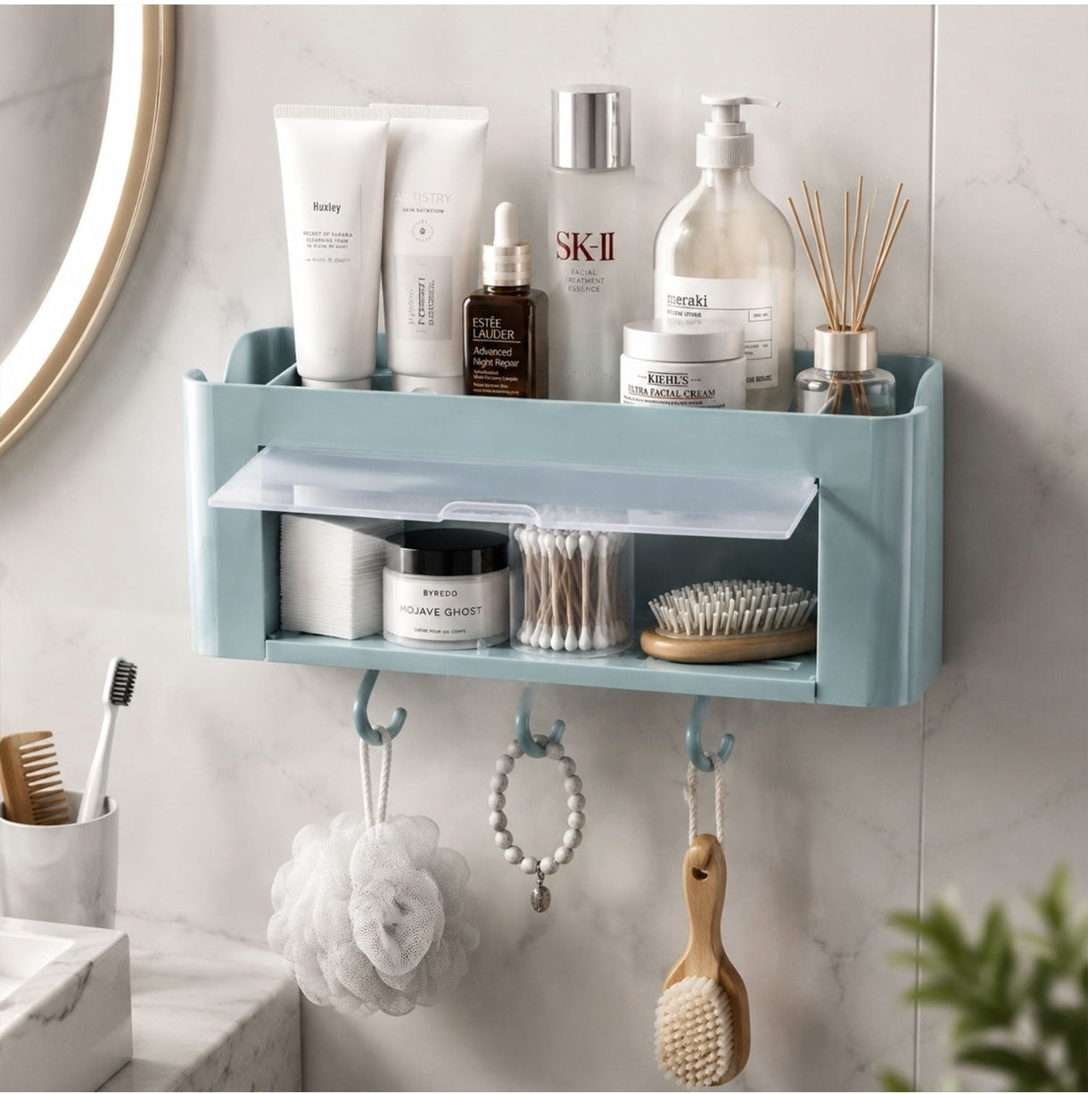 Wall-Mounted Storage Organiser Shelf – Bathroom & Kitchen