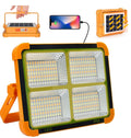 Solar LED Flood Light front view with box