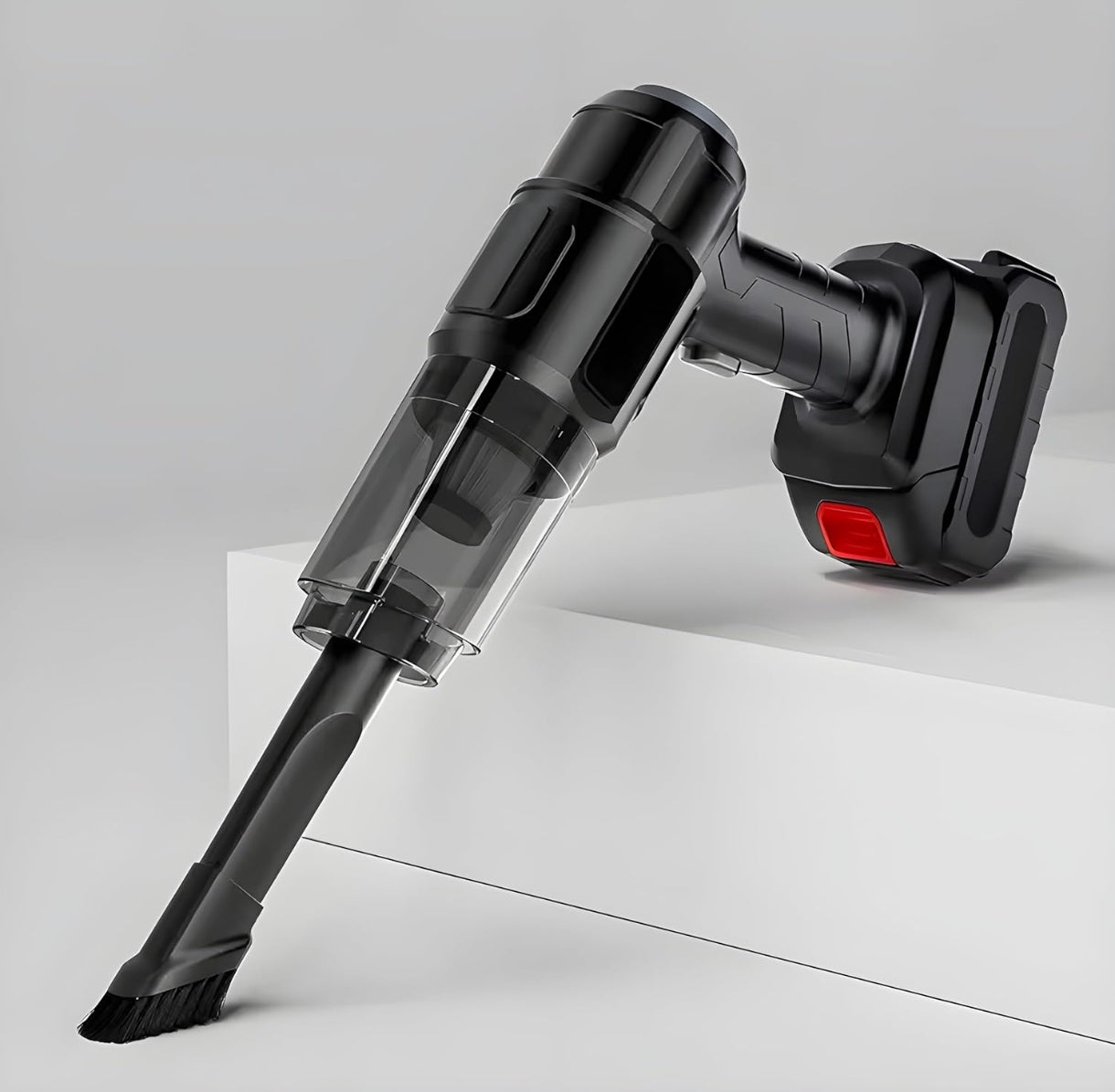 Wireless Handheld Vacuum Cleaner - slim nozzle attachment on white background
